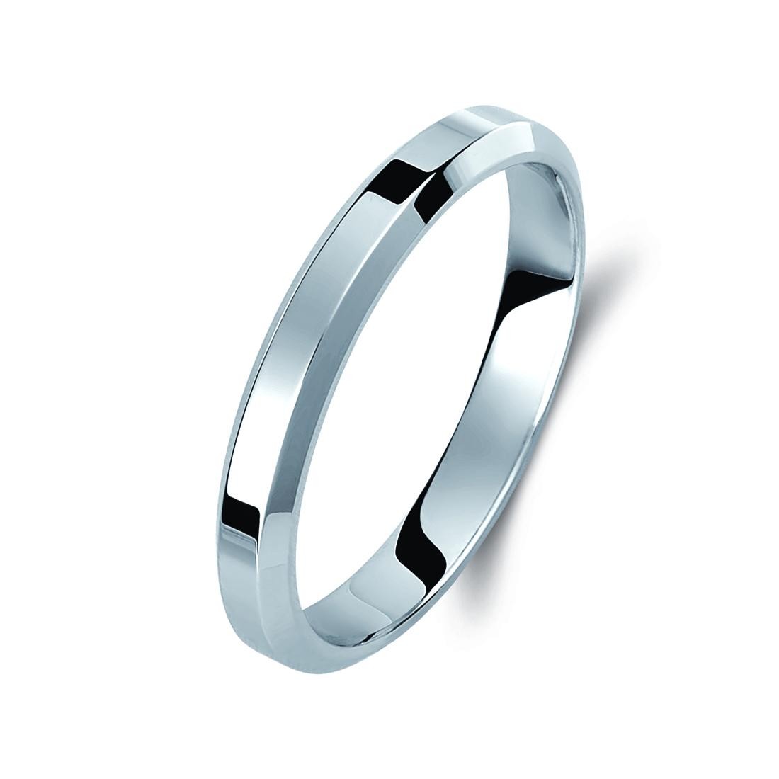 Ζευγάρι βέρες λευκόχρυσες 14 καρατίων. Σχέδιο 014b-ba 