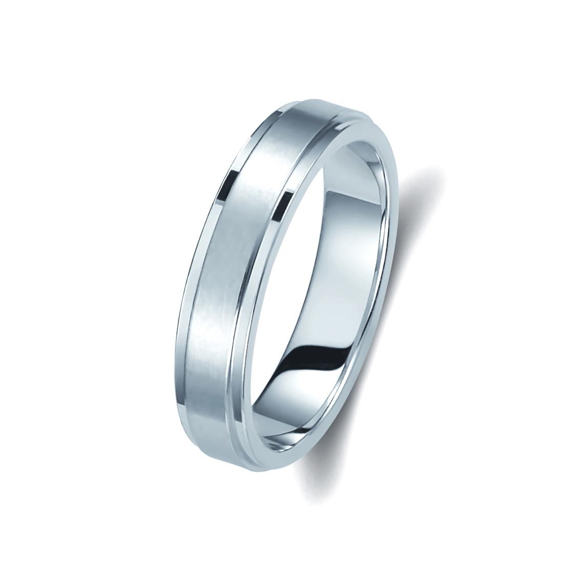 Ζευγάρι βέρες λευκόχρυσες 14 καρατίων. Σχέδιο 121b-ba 