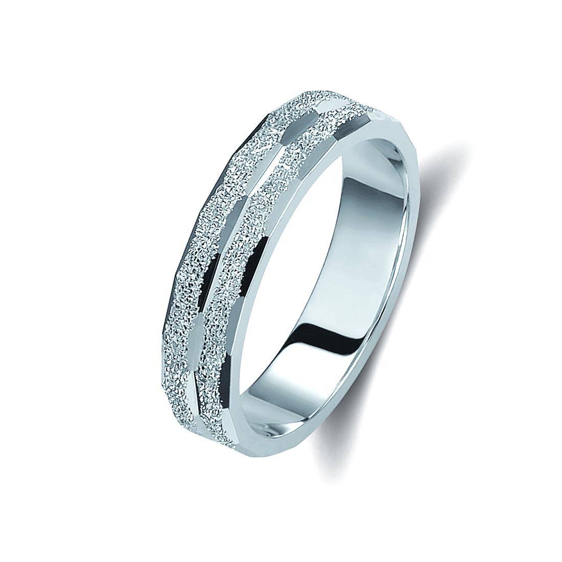 Ζευγάρι βέρες λευκόχρυσες 14 καρατίων. Σχέδιο 170b-ba