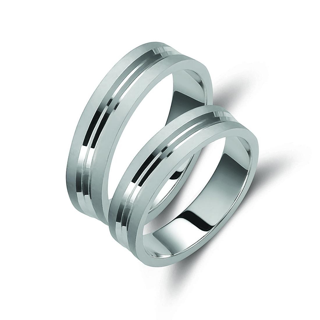 Ζευγάρι βέρες ασημένιες (925). Σχέδιο 182b-ba 