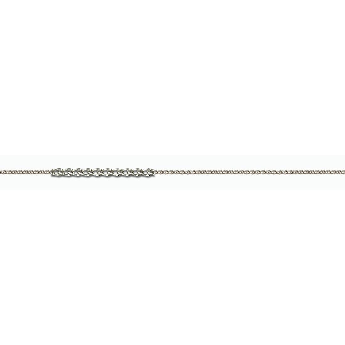 Αλυσίδα Spiga αραιή λευκόχρυσος Κ14-40cm