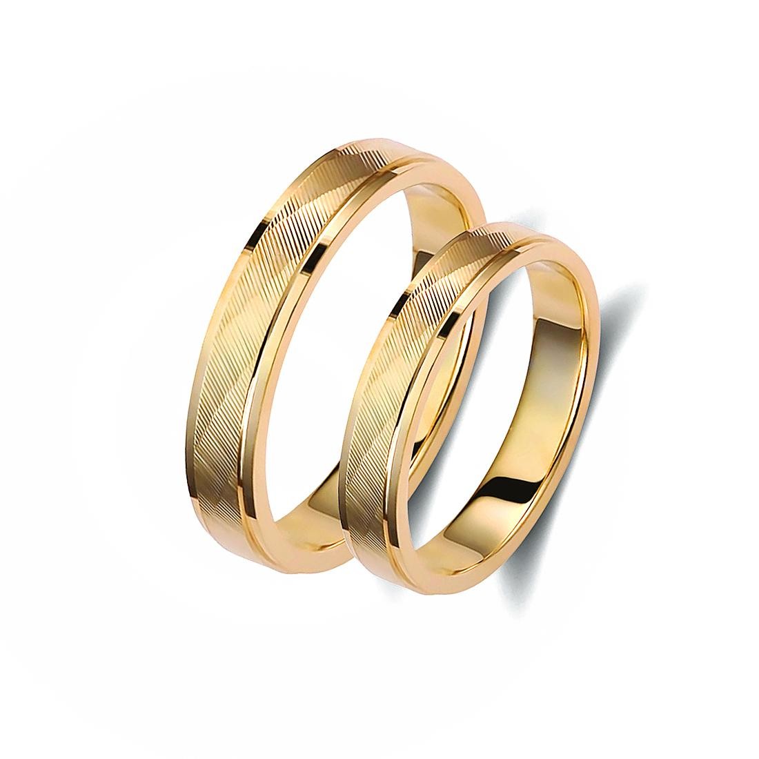 Ζευγάρι βέρες χρυσές 14 καρατίων. Σχέδιο 320c-ca 