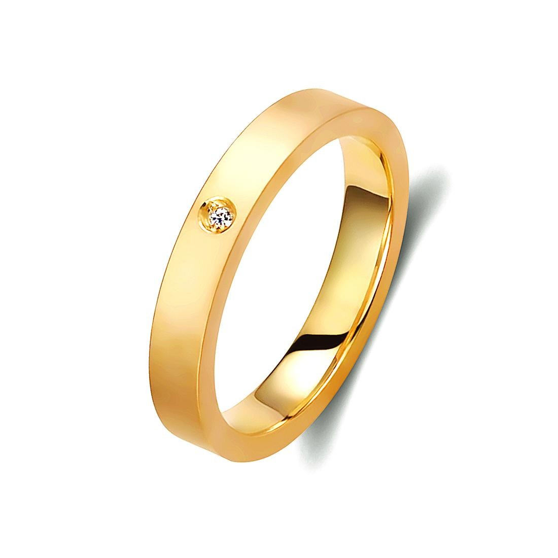 Ζευγάρι βέρες χρυσές, η γυναικεία με ζιργκον. Σχέδιο 185c-ca 