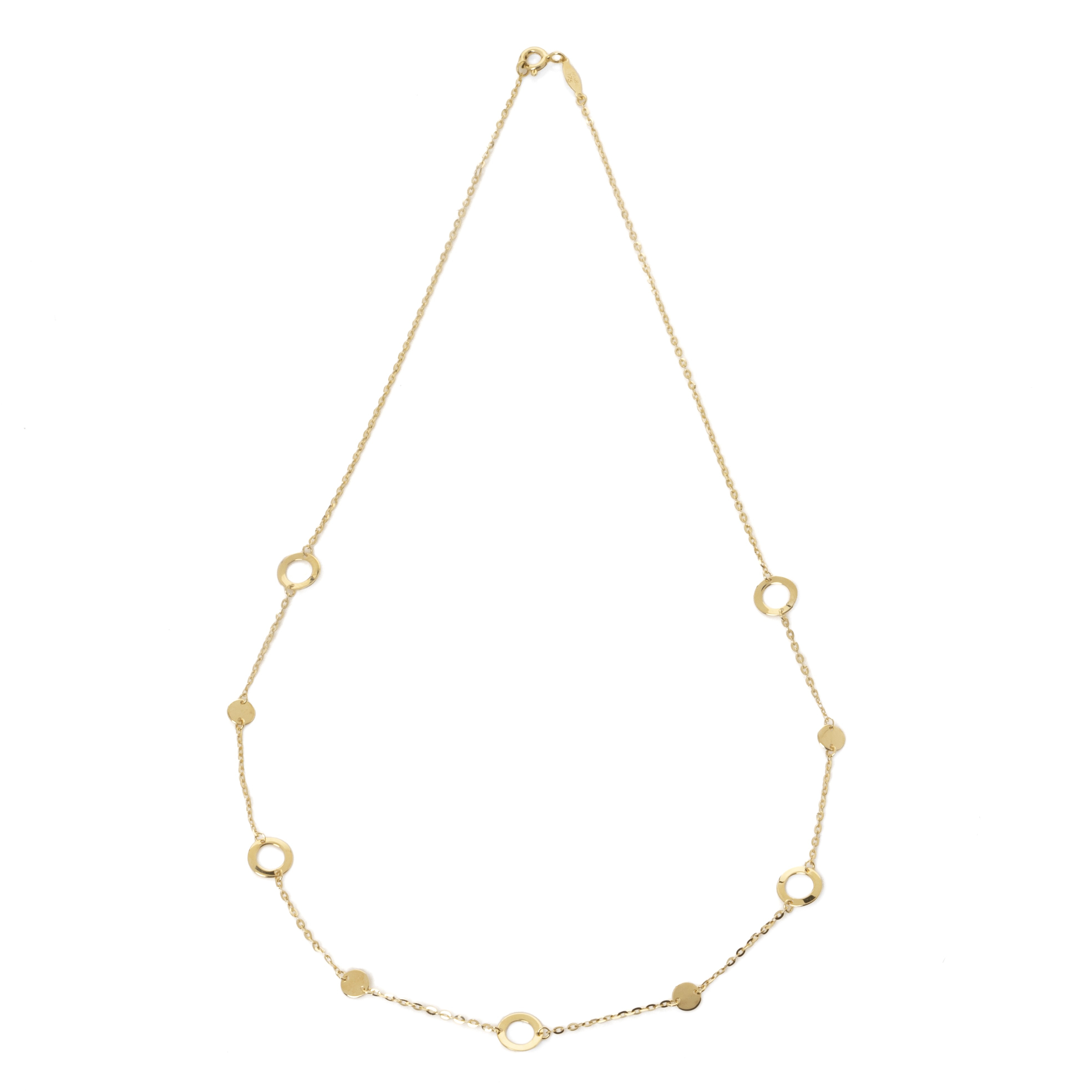 Κολιέ χρυσό round charms