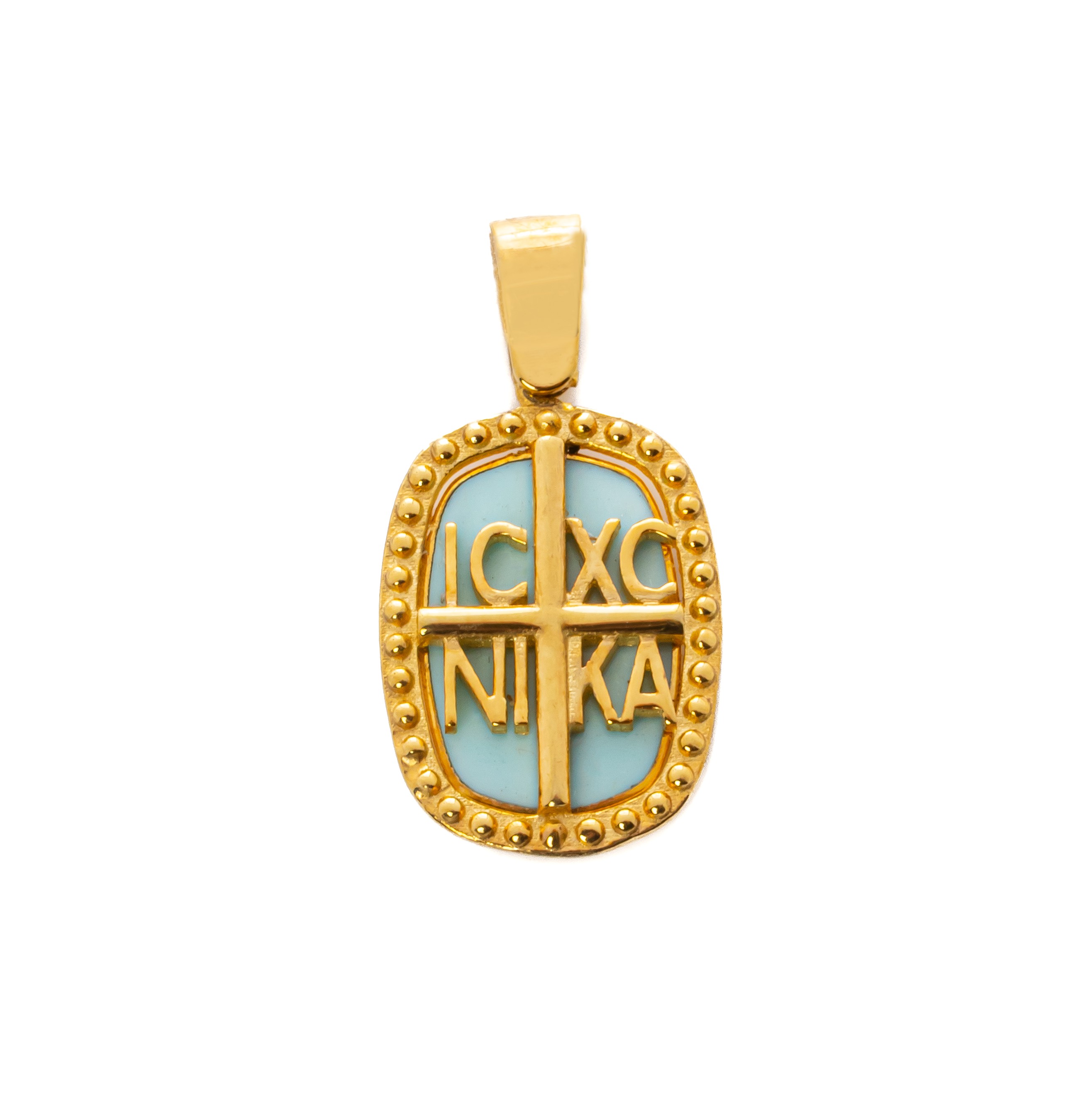 Κωνσταντινάτο στρογγυλεμένο με τυρκουάζ σμάλτο