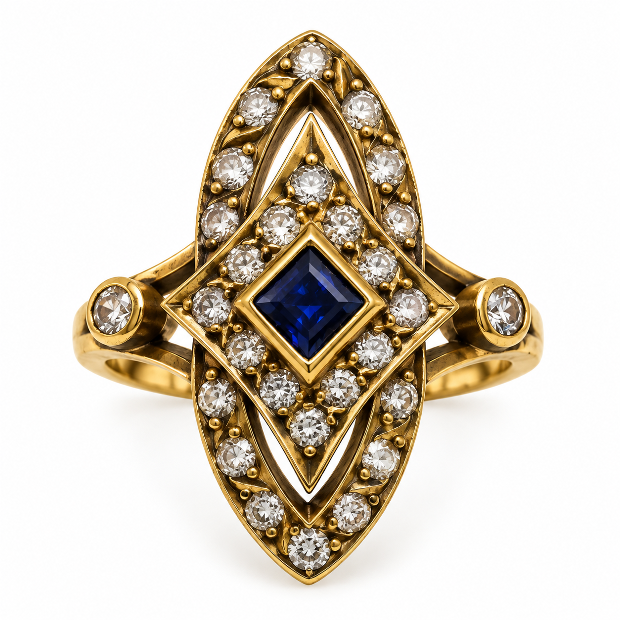 Δαχτυλίδι vintage 18kt blue sapphire