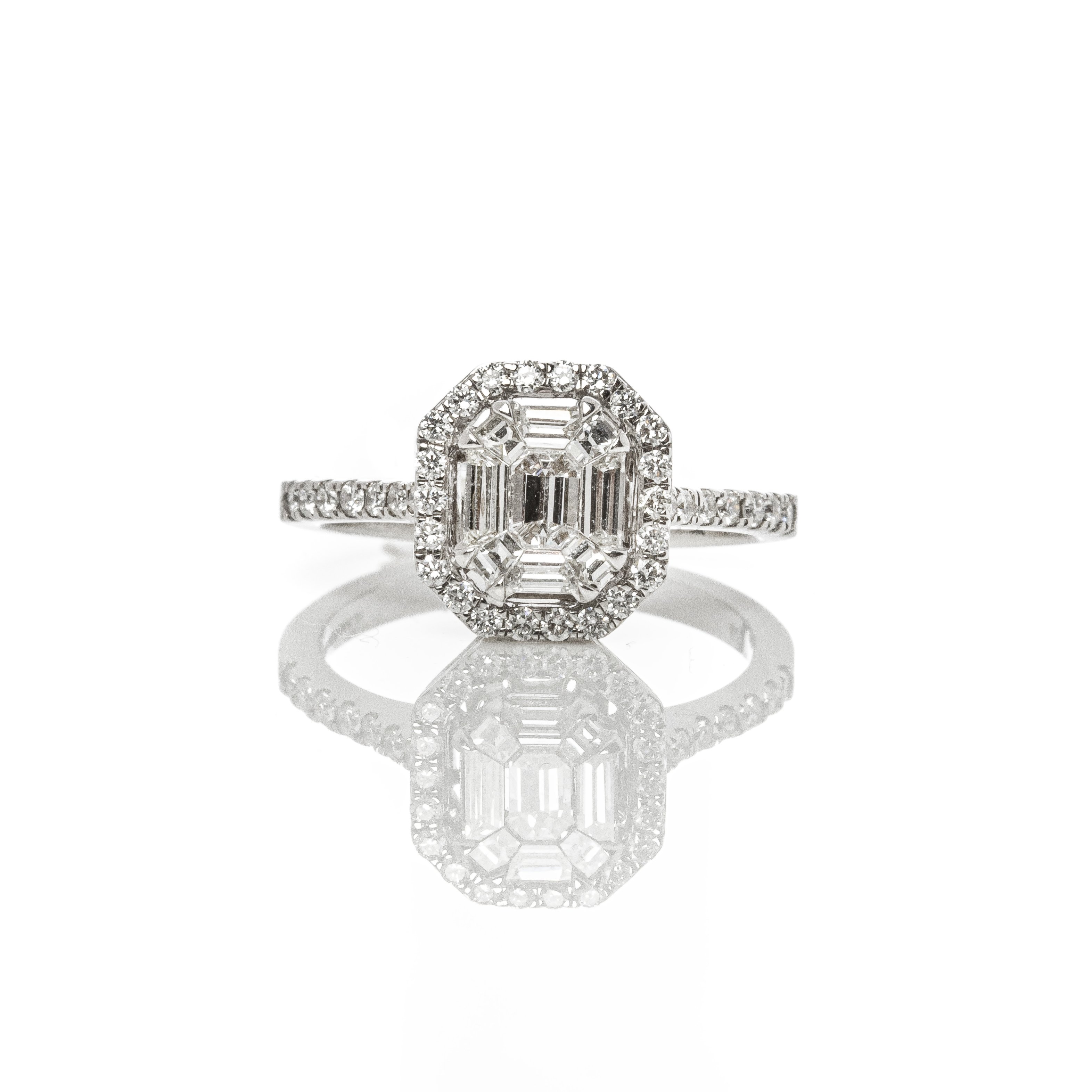 Δαχτυλίδι ροζέτα illusion 0.80ct