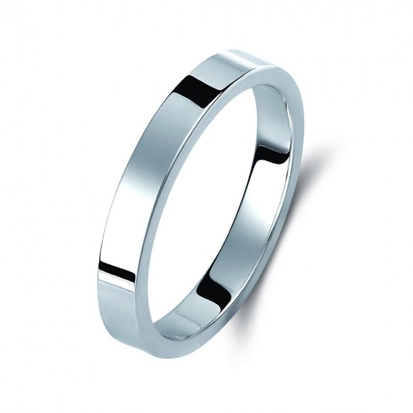 Ζευγάρι βέρες λευκόχρυσες 14 καρατίων. Σχέδιο 010b-ba 