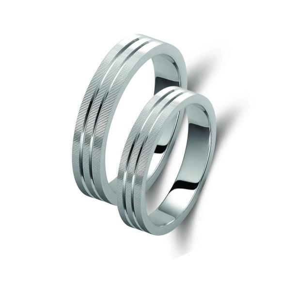 Ζευγάρι βέρες χρυσές ασημένιες (925). Σχέδιο 026b-ba 