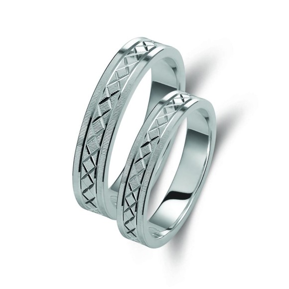 Ζευγάρι βέρες ασημένιες (925). Σχέδιο 027b-ba