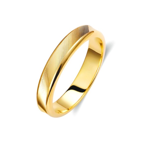 Ζευγάρι βέρες χρυσές 14 καρατίων. Σχέδιο 041c-ca