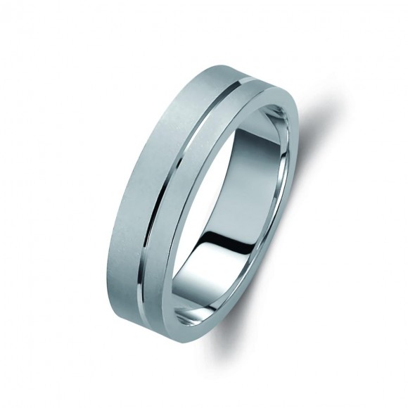 Ζευγάρι βέρες λευκόχρυσες 14 καρατίων. Σχέδιο 111b-ba 