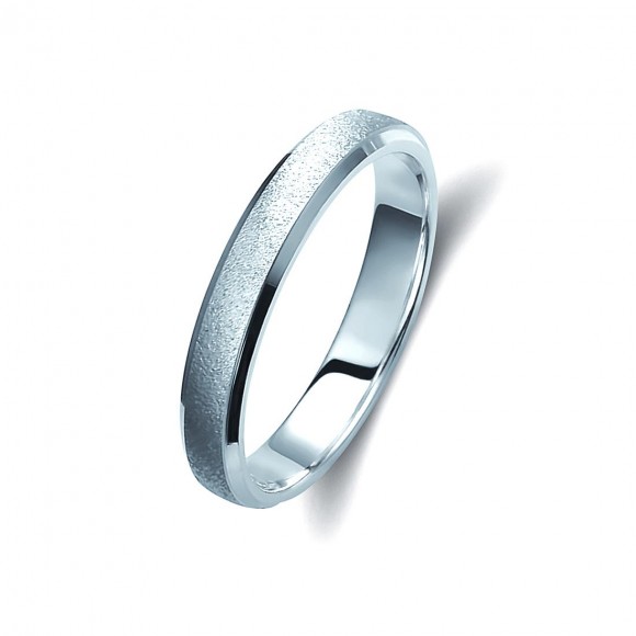 Ζευγάρι βέρες λευκόχρυσες 14 καρατίων. Σχέδιο 117b-ba