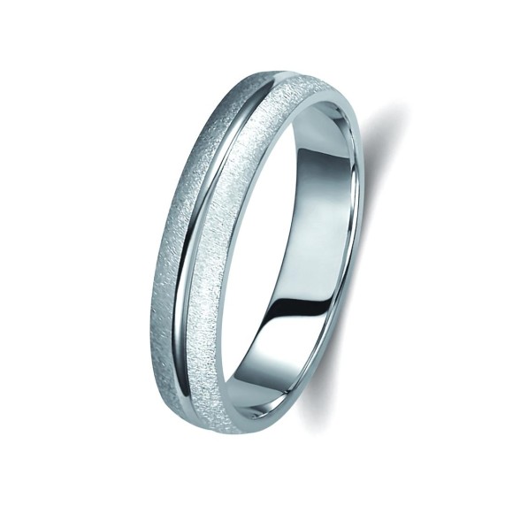 Ζευγάρι βέρες λευκόχρυσες 14 καρατίων. Σχέδιο 153b-ba 