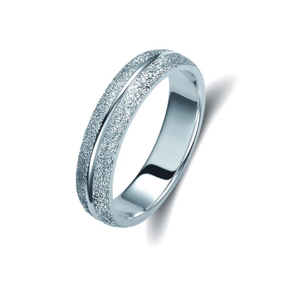 Ζευγάρι βέρες λευκόχρυσες 14 καρατίων. Σχέδιο 153b-ba 