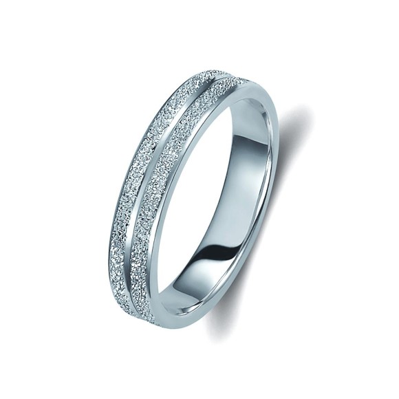 Ζευγάρι βέρες λευκόχρυσες 14 καρατίων. Σχέδιο 173b-ba