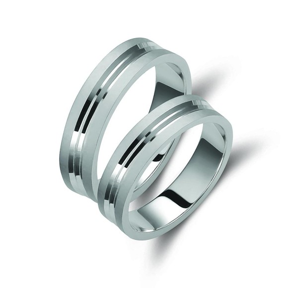 Ζευγάρι βέρες ασημένιες (925). Σχέδιο 182b-ba 