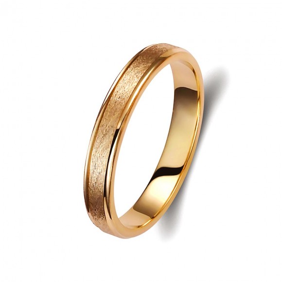 Ζευγάρι βέρες ροζ χρυσό 14 καρατίων. Σχέδιο 184p-pa