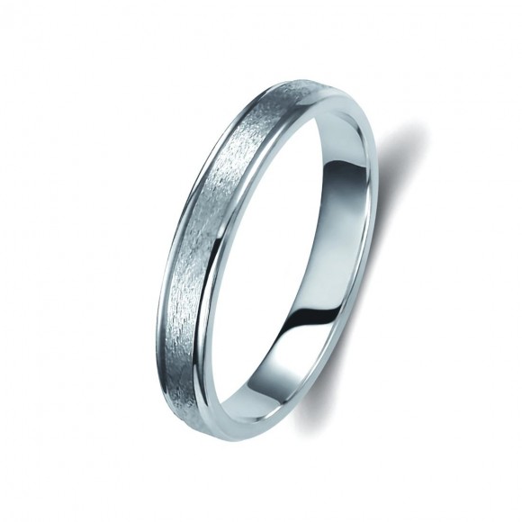 Ζευγάρι βέρες λευκόχρυσες 14 καρατίων. Σχέδιο 184b-ba