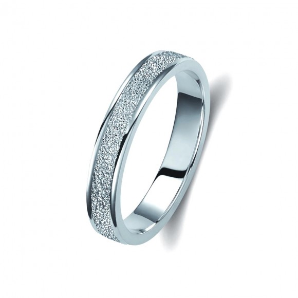 Ζευγάρι βέρες λευκόχρυσες 18 καρατίων. Σχέδιο 184b-ba