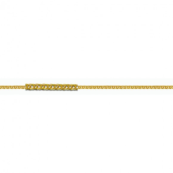 Αλυσίδα Spiga αραιή, 40 εκατοστών, από κίτρινο χρυσό 9 καρατίων (κ375).