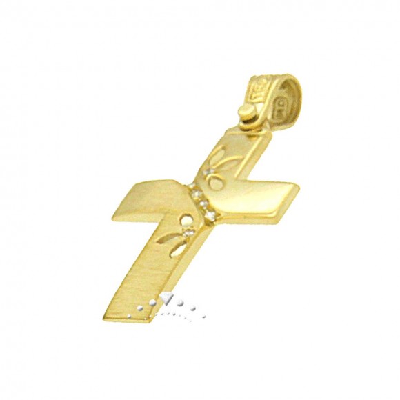 Σταυρός του Τριάντου σε κίτρινο χρυσό 14 καρατίων.