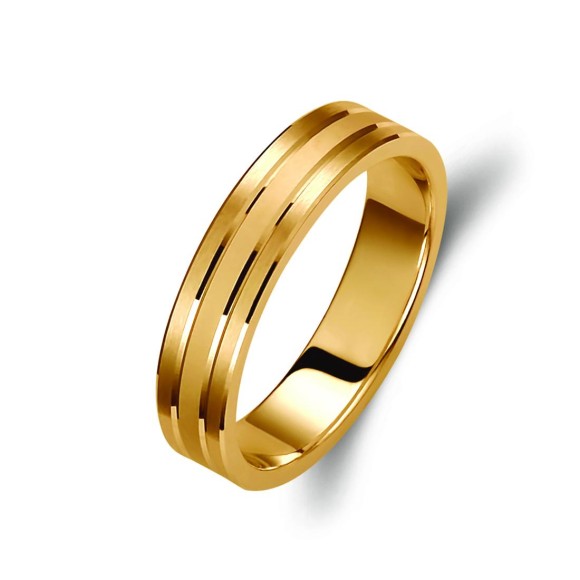 Ζευγάρι βέρες χρυσές 14 καρατίων. Σχέδιο 227c-ca