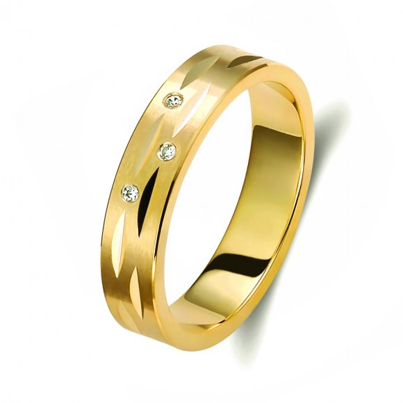 Ζευγάρι βέρες χρυσές 14 καρατίων. Σχέδιο 238c-ca  