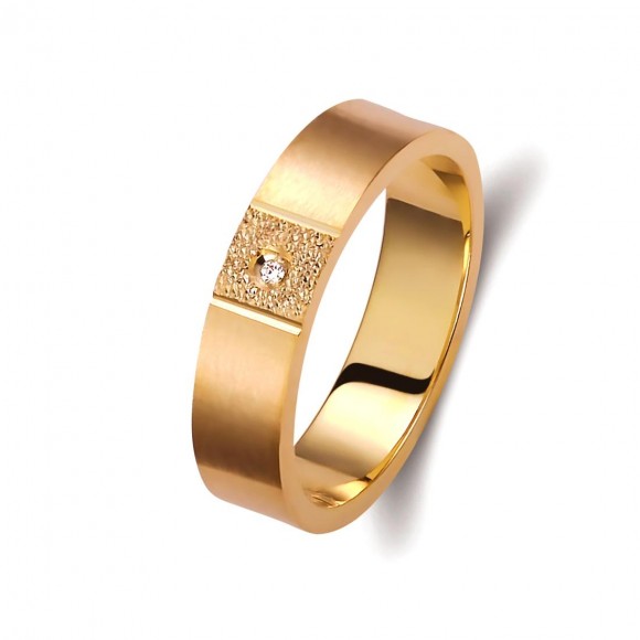 Ζευγάρι βέρες ροζ χρυσό 14 καρατίων. Σχέδιο 241p-pa 