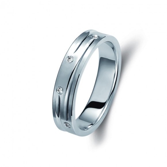 Ζευγάρι βέρες λευκόχρυσες 14 καρατίων. Σχέδιο 293b-ba 