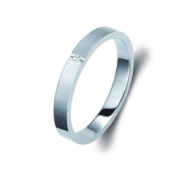 Ζευγάρι βέρες λευκόχρυσες 14 καρατίων. Σχέδιο 338b-ba