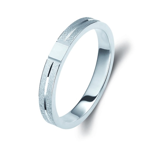 Ζευγάρι βέρες λευκόχρυσες 14 καρατίων. Σχέδιο 339b-ba