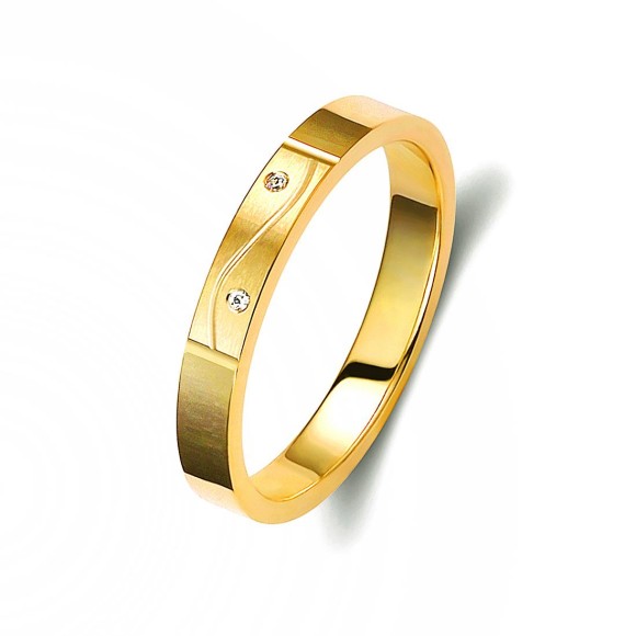 Ζευγάρι βέρες χρυσές 14 καρατίων. Σχέδιο 340c-ca