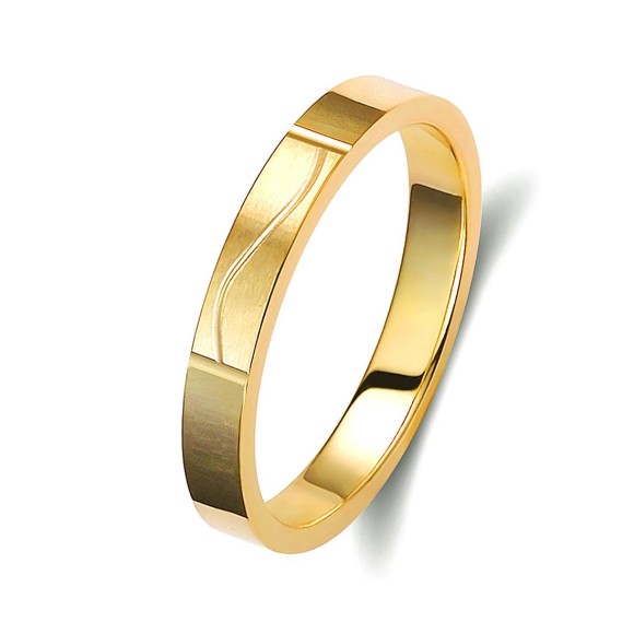 Ζευγάρι βέρες χρυσές 14 καρατίων. Σχέδιο 340c-ca