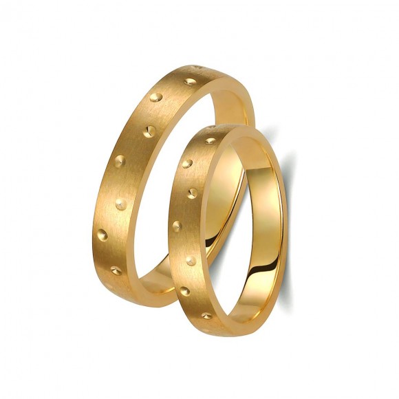 Ζευγάρι βέρες χρυσές 14 καρατίων. Σχέδιο 356c-ca 