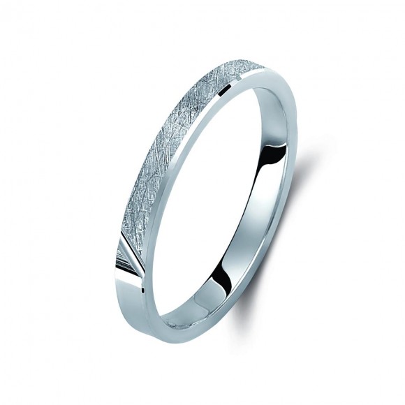 Ζευγάρι βέρες λευκόχρυσες 14 καρατίων. Σχέδιο 375b-ba