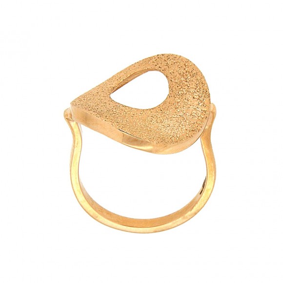 Μοντέρνο δαχτυλίδι, από ροζ χρυσό 14 καρατίων