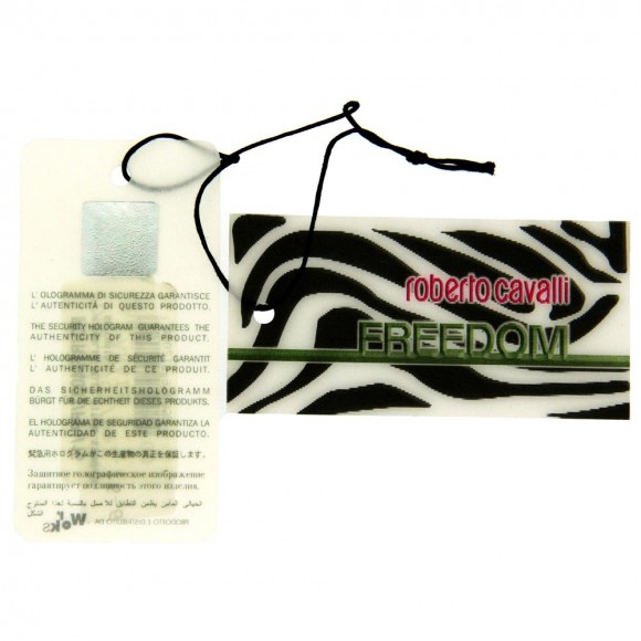 Πορτοφόλι αντρικό, από γνήσιο δέρμα, χρώματος καφέ, του οίκου Roberto Cavalli, κωδικός 60522