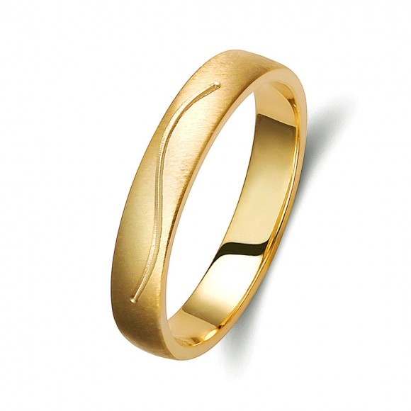 Ζευγάρι βέρες χρυσές 14 καρατίων, η γυναικεία με διαμάντι. Σχέδιο 336c-ca 