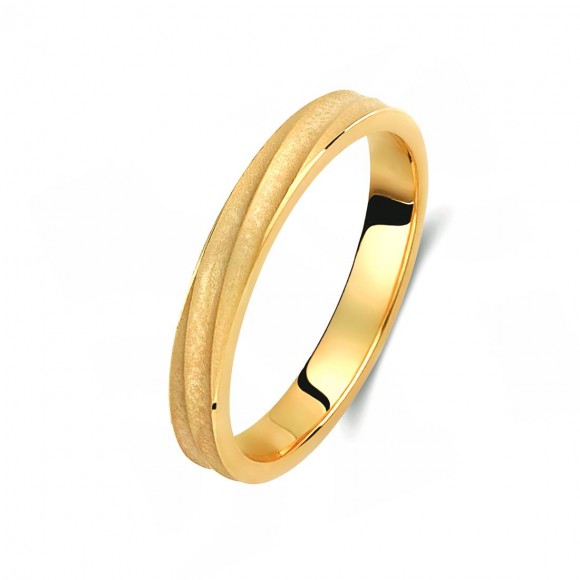 Ζευγάρι βέρες χρυσές 14 καρατίων. Σχέδιο 394c-ca