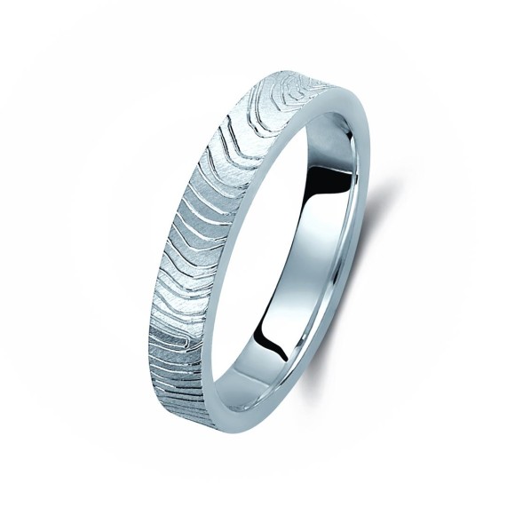 Ζευγάρι βέρες λευκόχρυσες 14 καρατίων. Σχέδιο 401b-ba