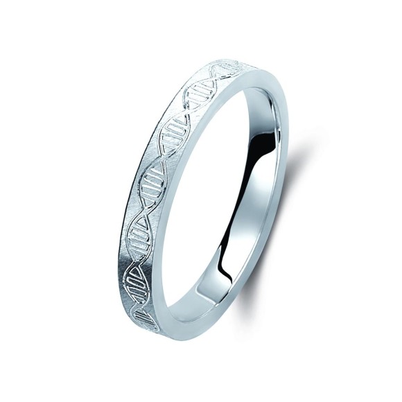 Ζευγάρι βέρες λευκόχρυσες 14 καρατίων. Σχέδιο 402b-ba 