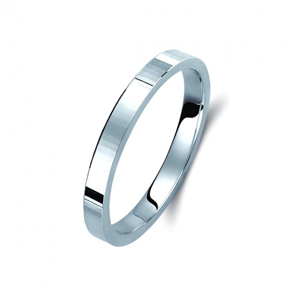 Ζευγάρι βέρες λευκόχρυσες 14 καρατίων. Σχέδιο 404b-ba 