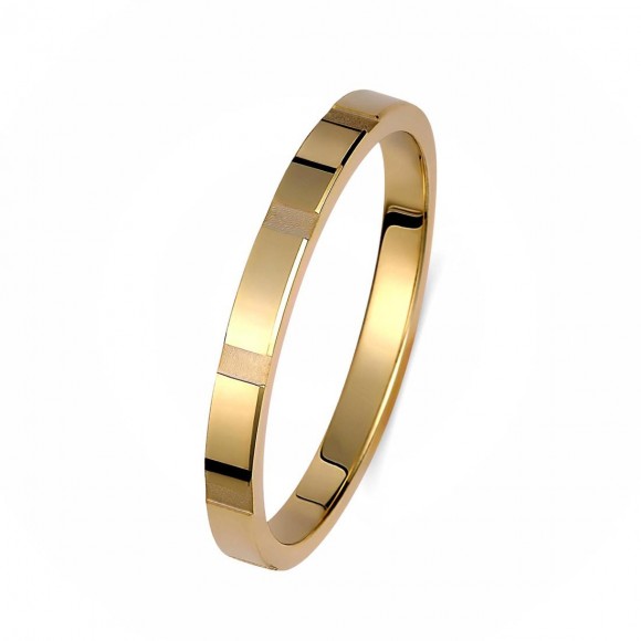 Ζευγάρι βέρες χρυσές 14 καρατίων.Σχέδιο 413c-ca