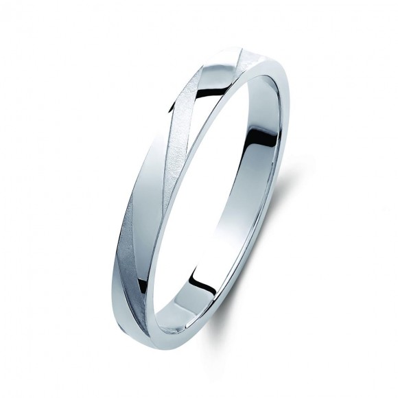 Ζευγάρι βέρες λευκόχρυσες 14 καρατίων. Σχέδιο 422b-ba