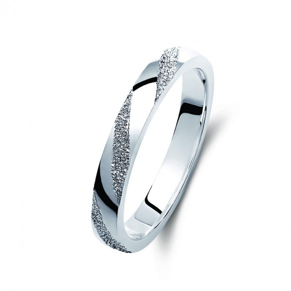 Ζευγάρι βέρες λευκόχρυσες 14 καρατίων. Σχέδιο 422b-ba