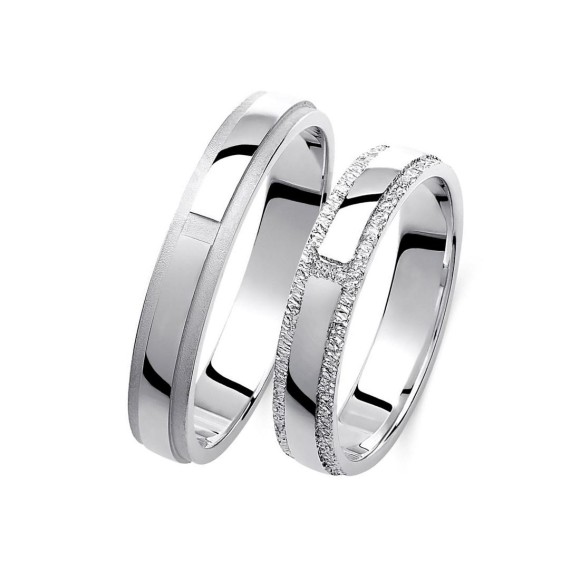 Ζευγάρι βέρες ασημένιες(925). Σχέδιο 424b-ba  