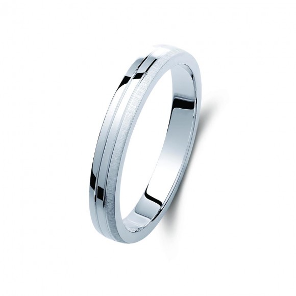 Ζευγάρι βέρες λευκόχρυσες 14 καρατίων. Σχέδιο 432b-ba