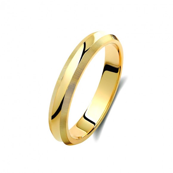 Ζευγάρι βέρες χρυσές 14 καρατίων. Σχέδιο 447c-ca