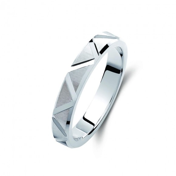 Ζευγάρι βέρες λευκόχρυσες 14 καρατίων. Σχέδιο 448b-ba